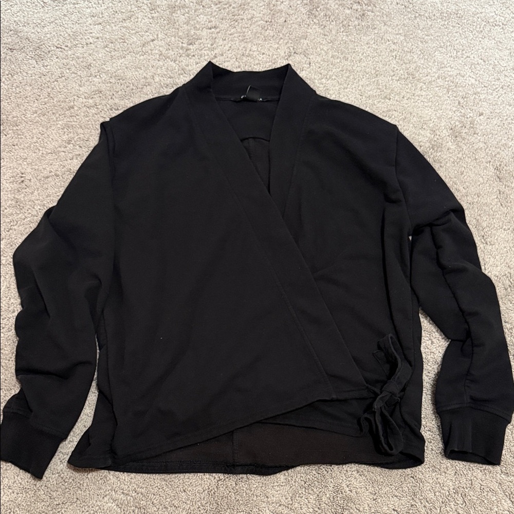 Athleta Elegant Black Wrap Top